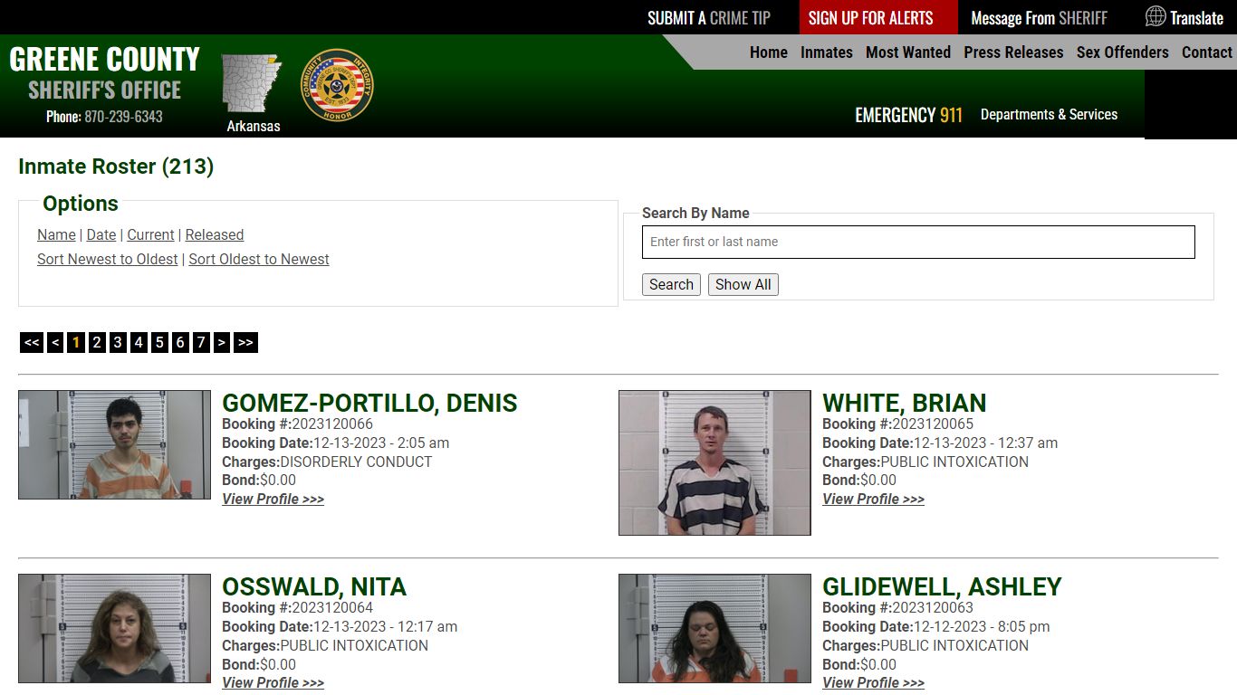 Inmate Roster - Current Inmates Booking Date Descending - Greene County ...